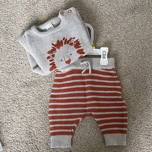 Carter's Adorable Gray and Brown Lion Matching Set - 3M